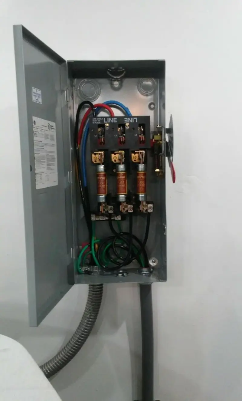 Three-phase disconnect switch installed for Electrical Wiring & Rewiring in Farmingdale
